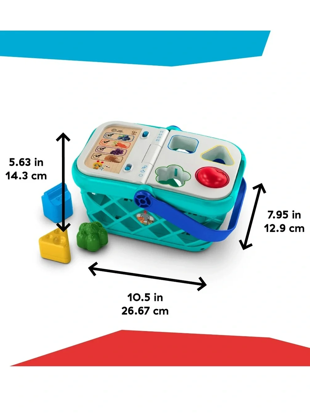 Baby Einstein + Hape Magic Touch Shopping Basket & Shape Sorter Toy
